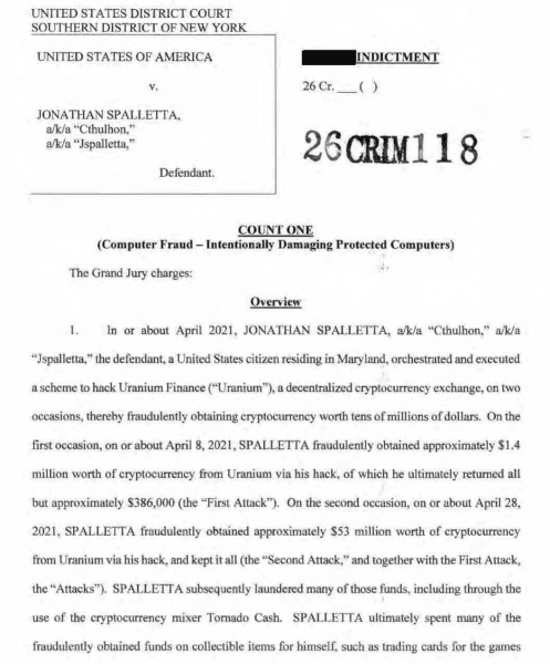 «Фальшивые интернет-деньги»: США обвинили хакера во взломе Uranium Finance на $53 млн — Крипто Новости