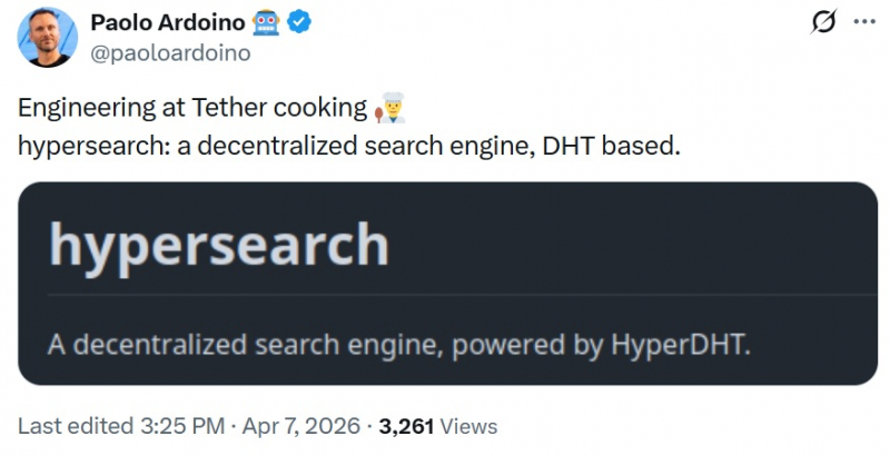 Tether начала разработку децентрализованного поисковика Hypersearch — Крипто Новости
