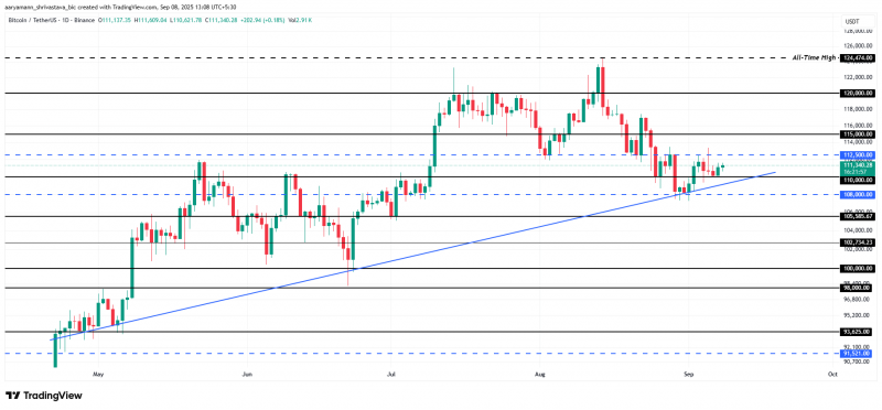 Вот почему биткоин (BTC) может упасть на 8% до $101 000, прежде чем достигнет нового максимума — Крипто Новости