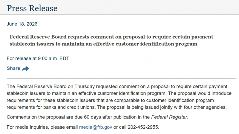 ФРС США предложила распространить требования KYC на стейблкоины — Крипто Новости
