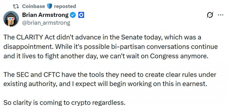 Криптоиндустрия обращается к регуляторам США после провала CLARITY Act — Крипто Новости
